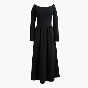 NWT! J Crew Factory - Off-the-Shoulder Knit Mixy Dress - Black - Size Large